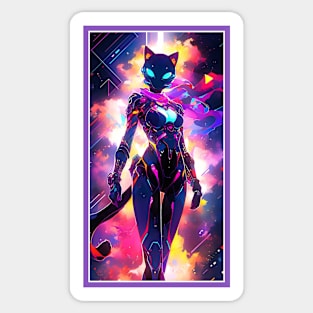 Anime Sci-Fi Cat Girl | Quality Anime Girl Artwork | Manga Girl Anime Art Sticker